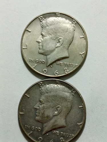 Coppia mezzo dollaro - coppia, d'argento
