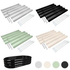 2 pz set prolunga letto da giardino rialzato in acciaio zincato 50 cm fioriera scatola per coltivazione