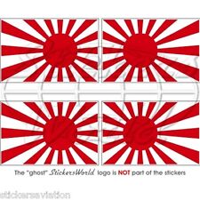 Adesivo GIAPPONE Giapponese Sol Levante Bandiera Adesivi per Auto x4