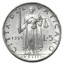 Vaticano pio xii lire - xii, 1953