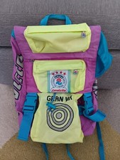 ZAINO INVICTA GRAN VIA GIALLO TURCHESE VIOLA VINTAGE ANNI 80 90 u114