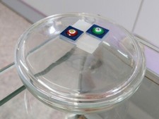 Scatola tonda in vetro con murrine Trasparenze Veneziane diametro cm.9x h cm.3