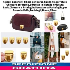 4 pezzi Lucchetti Fibbia x Borsa Fai-da-Te,Serrature Chiusure x Borse 