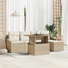 Set Divano da Giardino con archiviazione 6 pcs Poly Rattan vidaXL