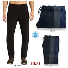 PANTALONE IMBOTTITO PILE DIRITTO UOMO COMODO TUTA CASUAL CASA SPORT CORSA LAVORO