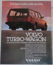 Advert Pubblicità 1985 VOLVO 240 TURBO STATION WAGON