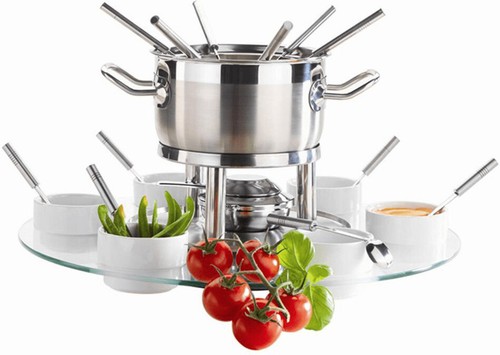 Set fonduta acciaio inox 23 - acciaio,