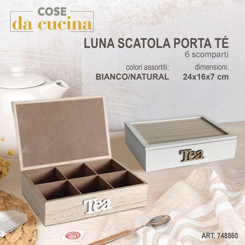 Scatola porta tè luna - tè,