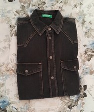 Benetton camicia jeans uomo