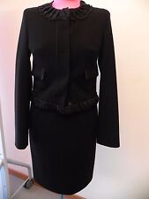 MAX&CO TAILLEUR DONNA NERO COMPLETO GIACCA E GONNA TAGLIA 40 - FINITURE IN SETA