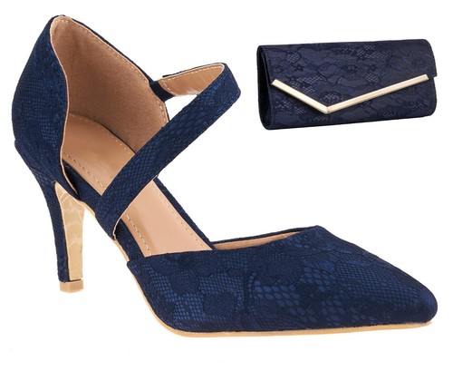 Scarpe donna pizzo tacco medio - scarpe,