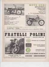 advertising Pubblicità-MOTO GORI-F.LLI POLINI 1973 MOTOITALIANE REGOLARITA EPOCA