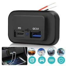 Accessori Auto Tipo C Porta USB PD Caricatore Rapido Presa Alimentazione Montaggio Pannello 