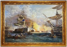 Quadro olio bombardamento di