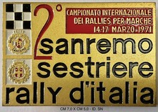 SANREMO SESTRIERE 2° RALLYE