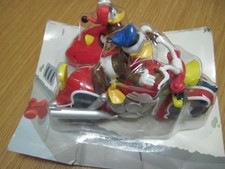  PAPERINO E PAPEROGA CON MOTO SIDECAR  CM 16 X 11 CIRCA 