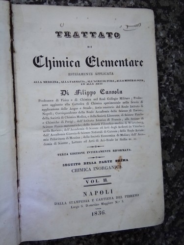 Trattato chimica elementare - di,