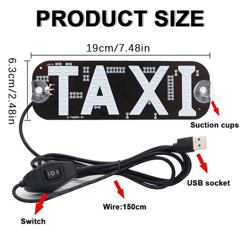 Insegna led taxi doppio - led,
