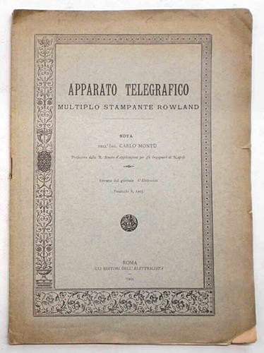 Montu apparato telegrafico - montu',