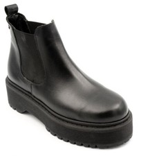 stivaletti donna con plateau, in pelle, numero 39, made in Italy