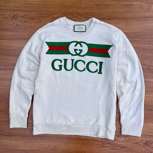 Felpa gucci con logo ricamato - felpa,