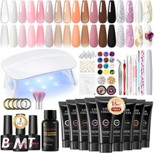 Kit Ricostruzione Unghie 15 colori 16ml Gel Ricostruzione Unghie con 6W Lampada 