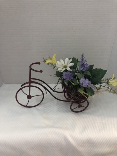 Bicicletta con cesto fiori - bicicletta,