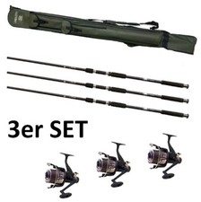LINEAEFFE Carpa Set Pesca Top Carp Combo 3 - 3 Canne Carpa + 3 Bobina