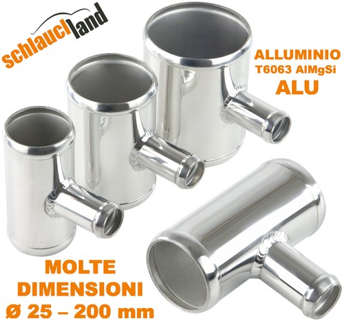 Pezzo tubo alluminio uscita - t,