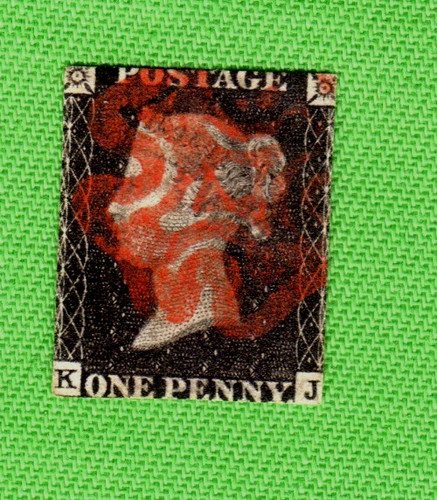 1840 penny black stamp - stamp,