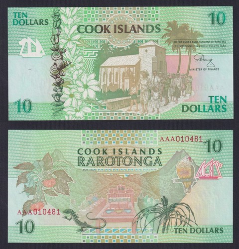 Banconota isole cook - banconota, 10