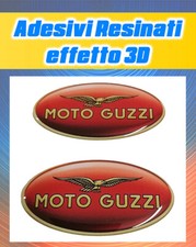 2 Adesivi MOTO GUZZI Resinati effetto 3D - misure 57x31mm