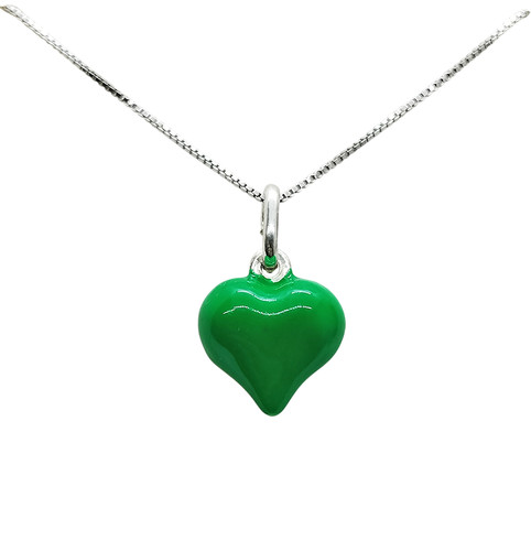 Collana donna cuore verde - donna,