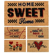 Zerbino Cocco Ingresso Rettangolare da Esterno Rigido 40×70 cm Diverse Fantasie