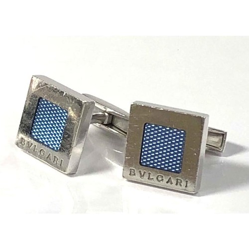 Gemelli quadrati blu bvlgari - quadrati,