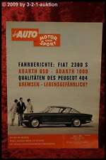 AMS AUTO MOTOR SPORT 26/61 FIAT 2300 S ABARTH 850 1000 PEUG