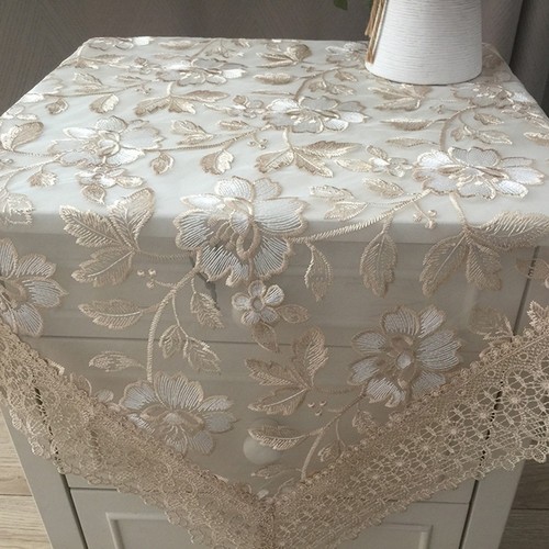 Tovaglia ricamo floreale 90x90