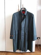 CAPPOTTO IMPERMEABILE BURBERRY VERDE BOTTIGLIA SCURO TAGLIA 50 CON CAPPUCCIO