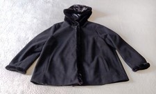 ELENA Cappotto Donna Giacca Lunga Nero Mantella Elegante Tg. 53