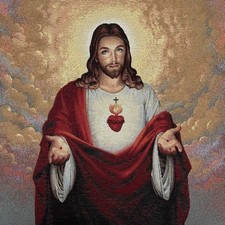 Pannello Gobelin Sacro Cuore Di Gesù 45x45 Cm 7229