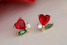 Orecchini cuore fiore TINY