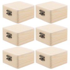  6 Pcs Scatole Porta Gioie Scatola Oggetti Piccola Cassa Di Legno Custodia in