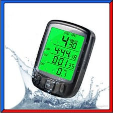 Contachilometri Tachimetro per Bici Bicicletta Impermeabile Conta KM Display LCD