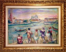 ALDO DORELLA olio su juta cm. 50x70 CORNICE LUX