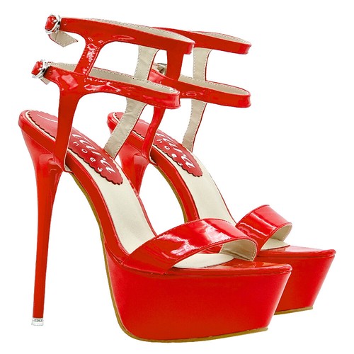 Sexy sandali cubista - , rosso