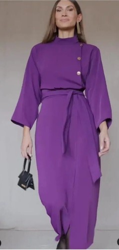 Zara abito lungo con cintura - lungo,
