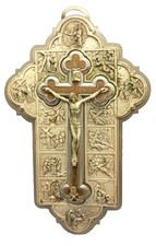 CROCIFISSO IN METALLO E LEGNO