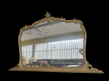 Grande specchiera del XX secolo cornice dorato sagomato