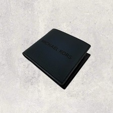 Portafoglio uomo Michael Kors portamonete jet set Cooper blu pelle nuovo