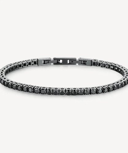 Bracciale uomo tennis acciaio - bracciale,